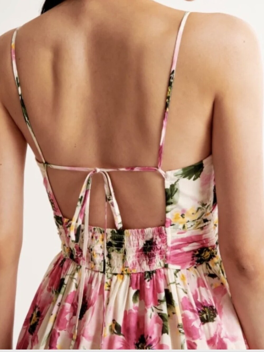 Abercrombie & Fitch Pink & White Floral Tiered Maxi Dress - Picture 3 of 14